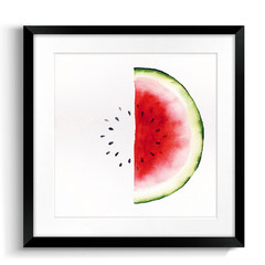 Creative fruit paintings fashion restaurant decoration painting the living room wall vegetable hotel restaurant a box draw triple personality 23 cm *28 cm Simple log color grain frame A Home brand originality