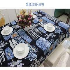 National breeze, tablecloth cloth, exotic style, cotton and linen garden, small refreshing tea table, round table, square dining table, cloth cover, customized foreign style, tablecloth 80*80cm