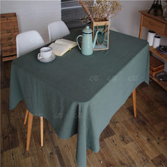 水洗棉麻亚麻 肌理 撞色文艺  砖姜黄墨绿 桌布台布盖布餐垫 餐布 墨绿色桌布 30*40cm