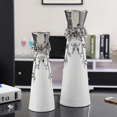 Hua Datai ceramic vase French minimalist modern living room decoration simple European art creative Home Furnishing Trumpet lilies (12 heads)