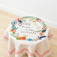 Garden cotton and linen fabric, American table cloth, round table, table top, tea table, dust-proof cloth, square cover, TV bedside cabinet, cover A 140*230cm