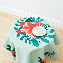 Garden cotton and linen fabric, American table cloth, round table, table top, tea table, dust-proof cloth, square cover, TV bedside cabinet, cover B 140*230cm