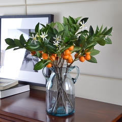 Product Lun simple modern creative Zakka bubble glass vase American Home Furnishing binaural soft decoration decoration M +8 an orange