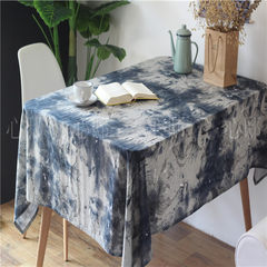 Photographed 20 percent off wind and elegance Chinese wind blue and white printing and dyeing, imitation tie dye batik tablecloth tablecloth shadow 140*140CM