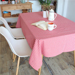 Red cotton cloth Yarn dyed red plaid tablecloth 140*140CM