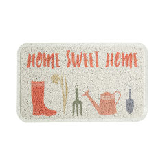 The card is simple, the home illustration, the environmental protection sprayed silk PVC floor mat enters the door to enter the household to rub the earth mat, the bathroom step mat 45CM× 75CM beautiful garden