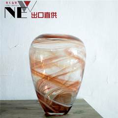 [the cloud] creative glass vase export hand blown Home Furnishing decorative ornaments gifts large flower Short -28cm