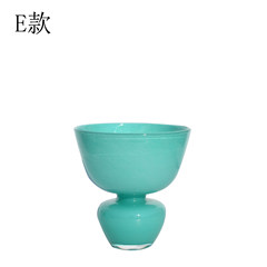 European modern minimalist blue glass vase soft outfit Home Furnishing Creative Arts decoration wedding table housewarming gift E