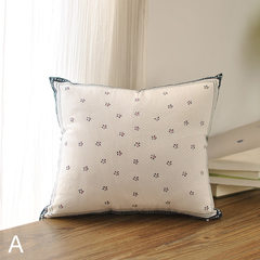 Creative gifts, cotton and linen, simple cushion, North European and American style French cotton linen pillowcase Mini soft pillow, high-end pillow large (55*30 cm) A
