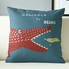 [empty time] Scandinavian style cotton and linen office cushions, cushions, pillows, pillows and pillows: 50X50cm [crocodiles]