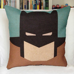 [empty time] Scandinavian style cotton and linen office cushion cushions for car cushions, home cushions, pillows, pillows, large size square pillows: 50X50cm [Batman]