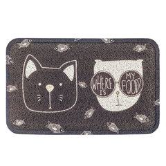 Baidu cool meow household environmental protection dust door mat soft and slippery bathroom mat bedroom bedroom cool mat 45CM× 75CM cool meow and fish