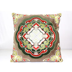 The new Chinese embroidery motley hall pillow cushion pillow of Chinese painting Large square pillow: 50X50cm This ancient wind