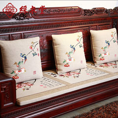Motley hall rosewood sofa cushions Chinese custom custom embroidered pillow pillow core with the southern spring Large square pillow: 50X50cm Jiangnan Spring Series