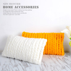 Ling in the same yellow braid waist pillow pillow decoration fashion simple model of soft decoration pillow Large size (55*30 cm) Twist waist pillow