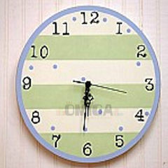 The children room decoration living room wall clock boy clock watch pendant pendant mute cell wall clock special offer 13 inches Green + battery two