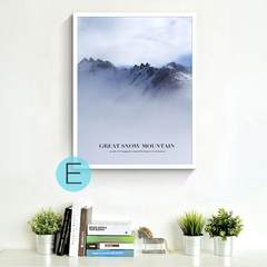 Forest landscape decorative painting, northern Europe, modern living room, wall painting, hotel corridor room, frame hung painting 60*60 Simple black wood grain frame White frame E Oil film laminating + low reflective organic glass