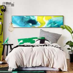 Thousand pictures like watercolor painting and abstract painting decorative painting the living room bedroom bedside paintings of modern minimalist murals 50*50 Simple log color grain frame Rainforest C Oil film laminating + low reflective organic glass