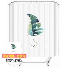 Nordic terylene shower curtain plant custom bathroom curtain toilet door curtain waterproof thickening mould-proof partition curtain 180* high 200