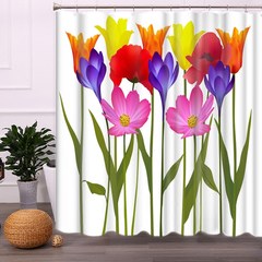 Shower curtain suit bathroom curtain is customized (of any size, pattern) + hook