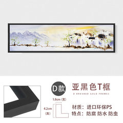 Hand painted original oil painting, simple modern living room, bedroom decoration painting, landscape restaurant, corridor hanging painting 23 cm *28 cm D black T frame Oil film laminating + low reflective organic glass