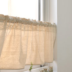 Korean plain cotton lace half Korean foreign trade coffee curtain curtain curtain cabinet curtain head 2 pieces of clothes C