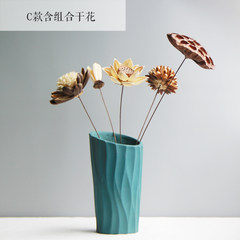 Modern ceramic flower vase Decor furnishings simple flower flower vase creative Nordic living room table C contains combinations of dried flowers