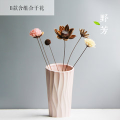 Modern ceramic flower vase Decor furnishings simple flower flower vase creative Nordic living room table B contains combinations of dried flowers