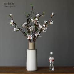 The Nordic modern minimalist decoration living room TV cabinet table table model plain ceramic vase Large +3 branch Yulan +2 branches