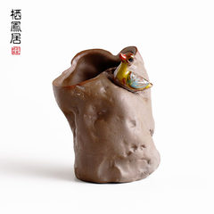 Xifeng in Zen creative handmade ceramic flowerpot vase flower hydroponic fleshy coarse pottery water flower variety G duckling