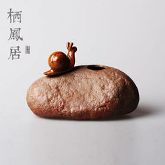 Xifeng in Zen creative handmade ceramic flowerpot vase flower hydroponic fleshy coarse pottery water flower variety Snail