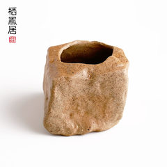 Xifeng in Zen creative handmade ceramic flowerpot vase flower hydroponic fleshy coarse pottery water flower variety L