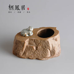 Xifeng in Zen creative handmade ceramic flowerpot vase flower hydroponic fleshy coarse pottery water flower variety A frog