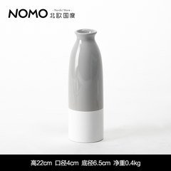 The Nordic country Xinduomi ceramic vase desktopcreative flower for decoration decoration Home Furnishing SIP Ash + white