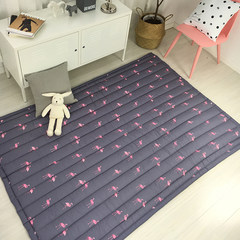 Korean floor mat baby climbing pad thickened cotton children folding crawling pad anti-skid game blanket baby floor mat 145*195cm FD thickened floor mat (flamingo)