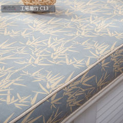 Chinese style floating window mat custom-made bedroom window sill mat Nordic flax seat cushion tatami mat floating window mat all seasons 30*30cm work pen ink bamboo C13