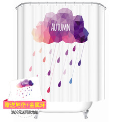 Simple and creative raindrop waterproof, mould-proof and thickened shower curtain shower curtain, shower curtain, high-grade shower curtain, partition curtain, door curtain, width 180* height 200