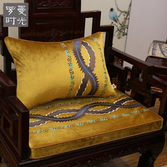 Chinese embroidered sofa cushions rosewood lap chair upholstery romhan mattress flannelette customized solid wood furniture sofa cushions dragon and phoenix chenxiang - camel gold 45*45cm (pillow case)