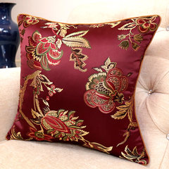 Modern Chinese style real wood sofa cushion cover custom-made luo han mattress custom American dining chair cushion high density sponge red, big flower 30*42 do not contain core