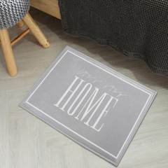 Nordic alphabet entry door mat new foot pad household living room bedroom bathroom water absorbent floor mat anti-skid pad 40× 60 cm HOME grey