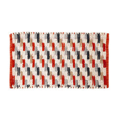Imported pure cotton hand-made bathroom mat, water-absorbing floor mat, ins ethnic style, fashionable entry door mat, add to shopping cart, send freight risk BYD 01-red (type D)