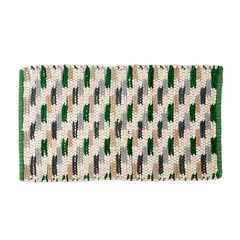 Imported pure cotton hand-made bathroom mat, water-absorbing floor mat, ins ethnic style, fashionable entry door mat, add to shopping cart, send freight risk BYD 01-green (type C)
