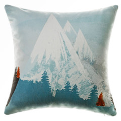 European-style modern pine forest snowcapped peak art style printing square pillow cushions sofa cushions pillow exhibition hall large size (55*30 cm) PINEPEAK45x45cm