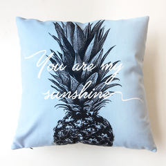 LIKE HOUSE, Nordic blue and gray, simple fashion, pillow case core, office sofa cushion, cactus waist pillow, 45X45cm [pillow case + pillow core], YY(392)