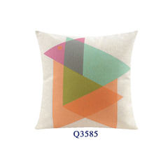 Watercolor heart style simple modern pillow case core English letter sofa office cushion for leaning on car waist pillow 45X45cm [pillow case] Q3585