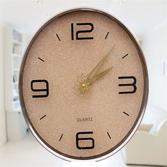 Metal watch clock living room bedroom quiet upscale fashion simple clock watch quartz clock 12 inches Bright gold