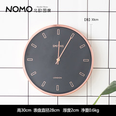 The Nordic countries had friction rose gold version -12 inch SUZUKI core wall clock wall decoration mural. 12 inches C paragraph (12 inch black base)
