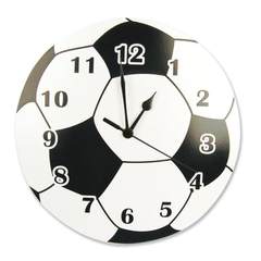 World Cup soccer fans AC Milan boy clock clock sports fashion round wood clock 14 inches Picture color (without battery)