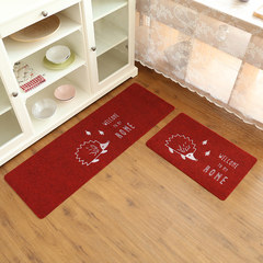 Special offer kitchen every day long ground mat prevents oil to absorb water mat wei yu room prevent slippery enter dedusting door mat ground mat 40*60cm+40*120cm K129 red hedgehog suit