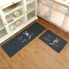 Special offer kitchen every day long floor mat prevents oil to absorb water mat to defend bath room prevent slippery enter door dedusting door mat ground mat 40*60cm+40*120cm M131 ash to rise money suit